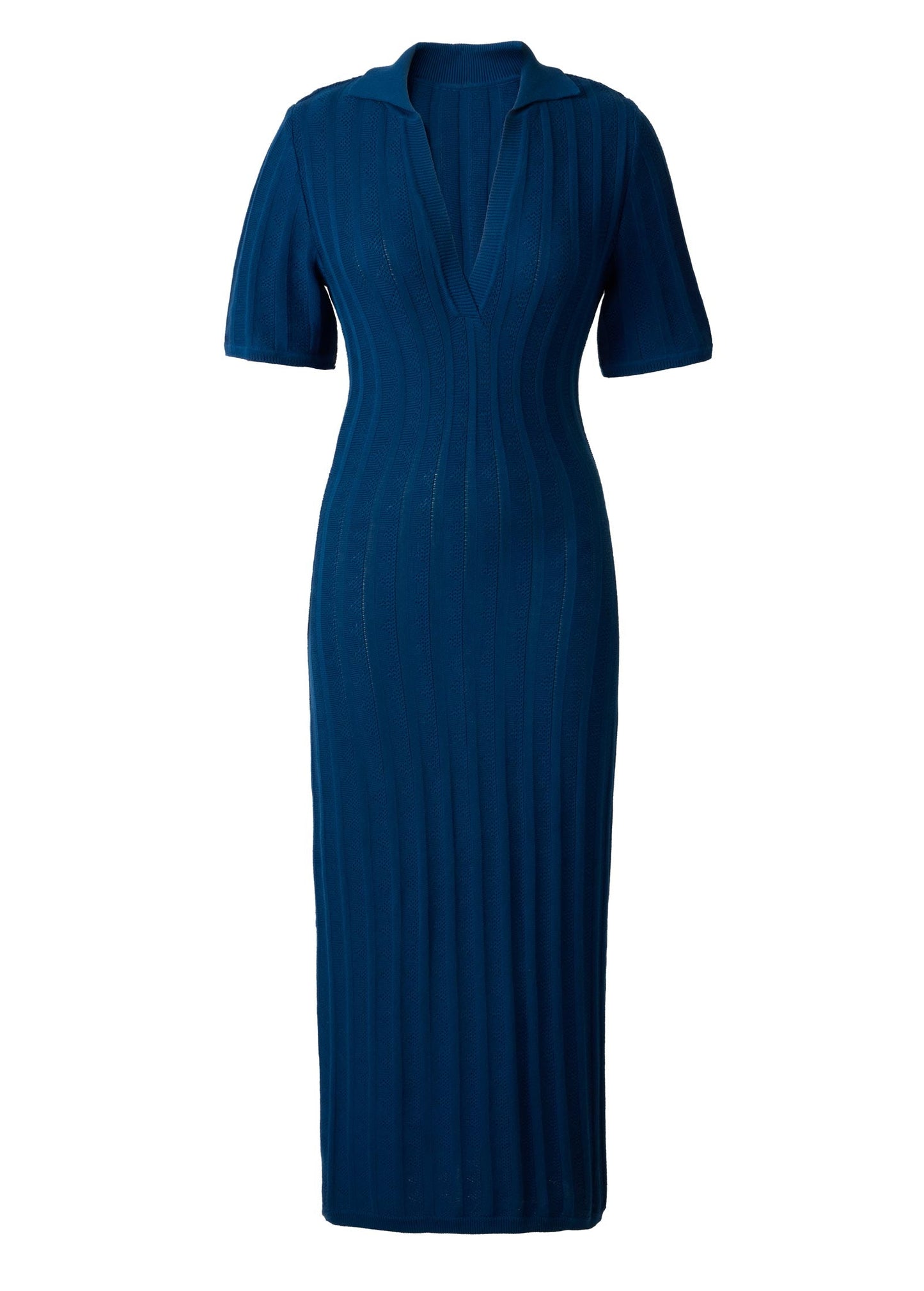 Pointelle Sweater Dress Navy Peony | Venus Popular Choice
