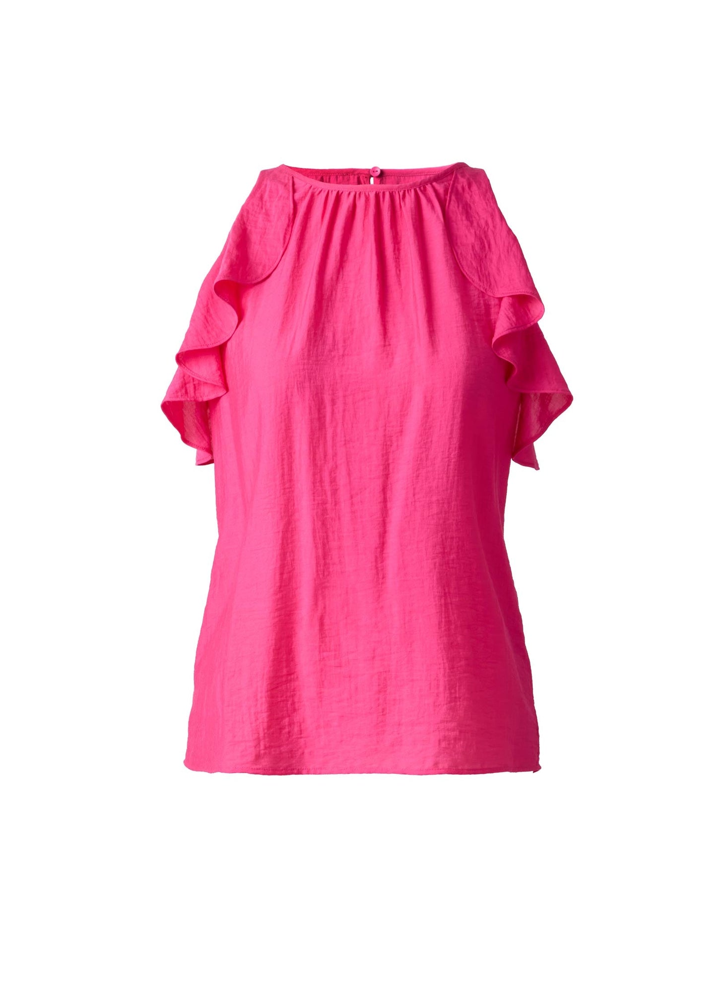 Textured Ruffle Halter Top Fuchsia | Venus Cost Saving