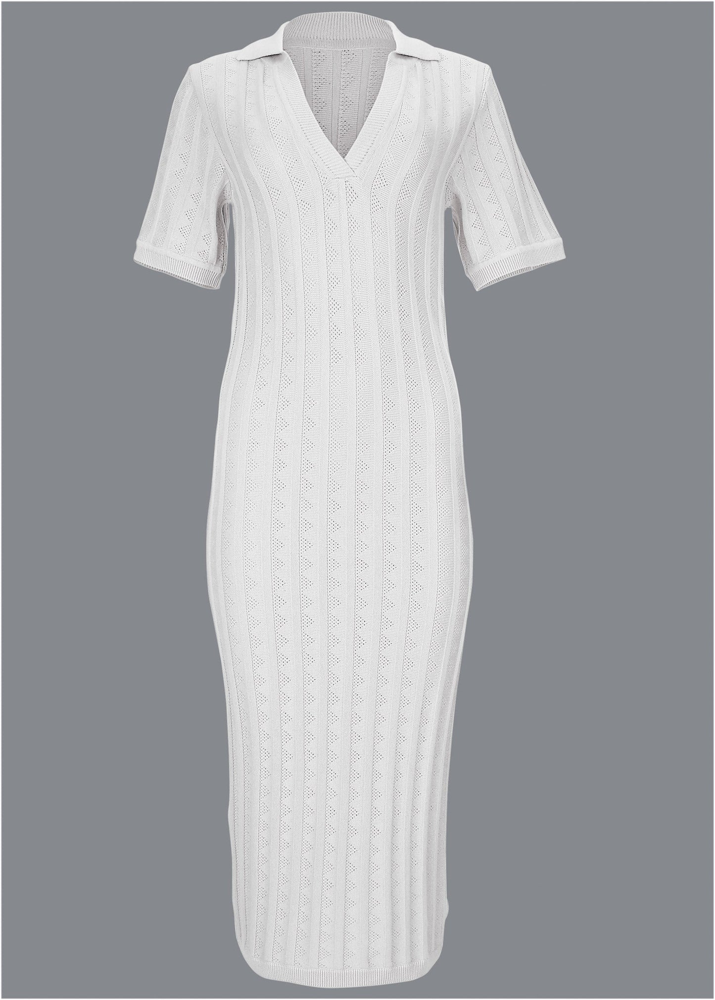 Pointelle Sweater Dress Cloud Dancer | Venus Budget Friendly