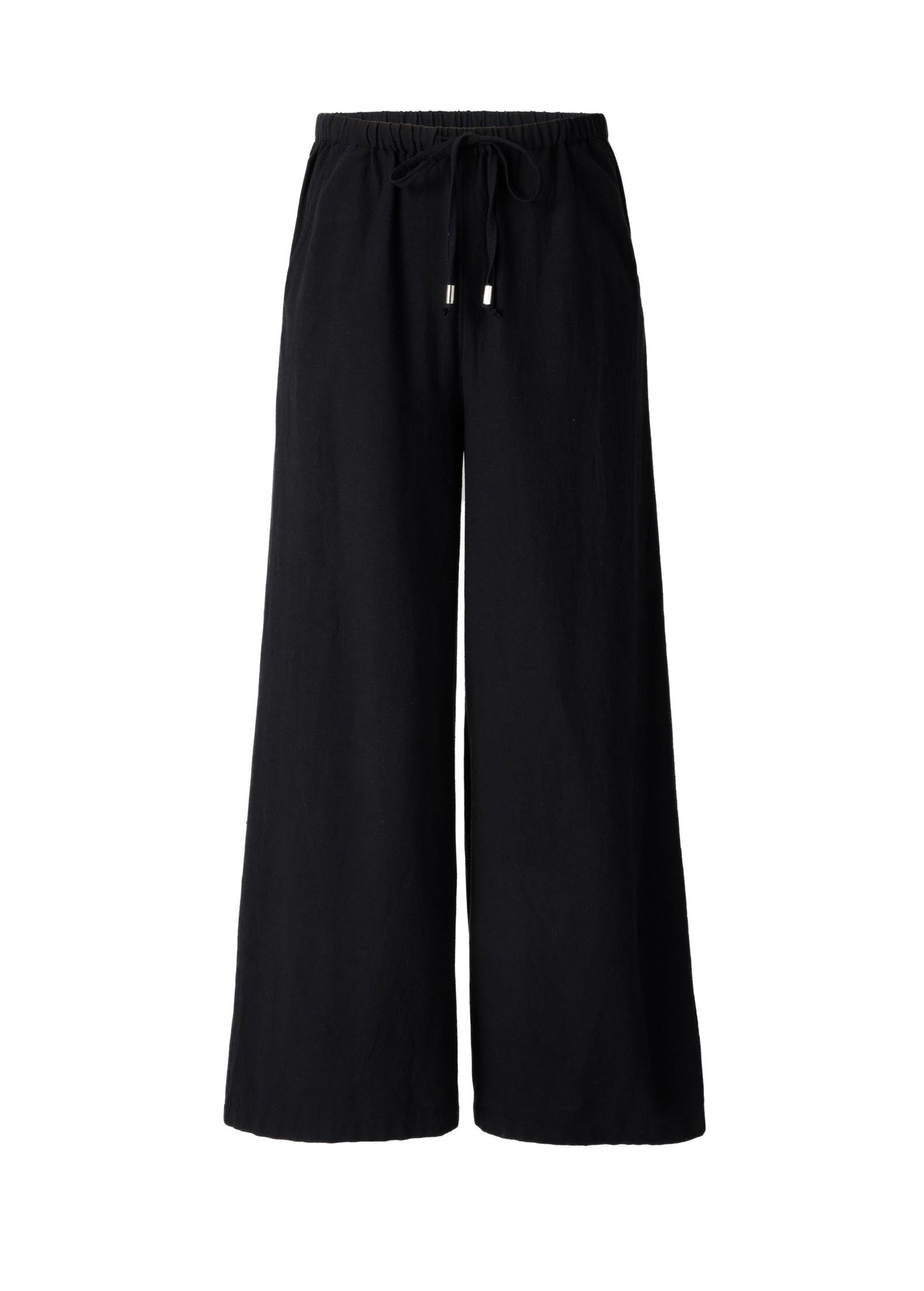 Wide Leg Linen Pant Jet Black | Venus Great Deal