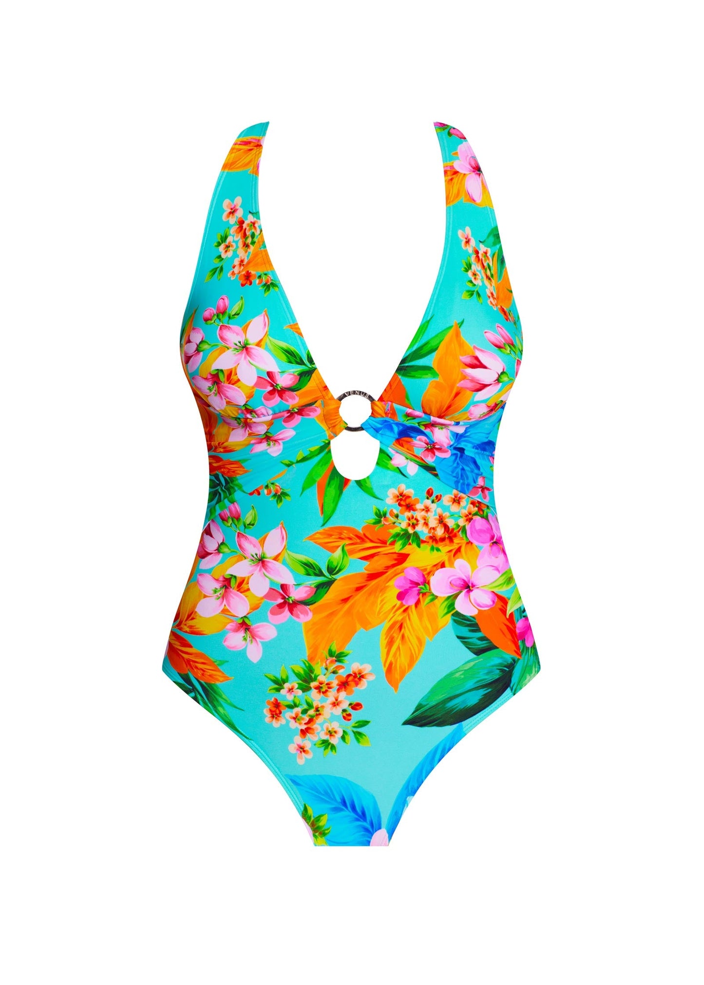 Barbados One-Piece Aqua Fiesta Floral | Venus Customer Favorite