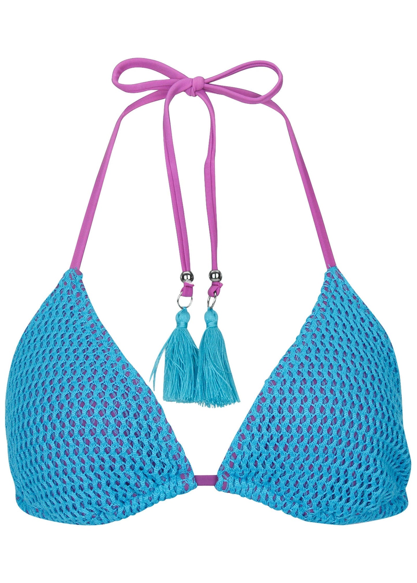 Crochet Bahamas Bikini Top - Aqua Orchid | Venus Budget Friendly