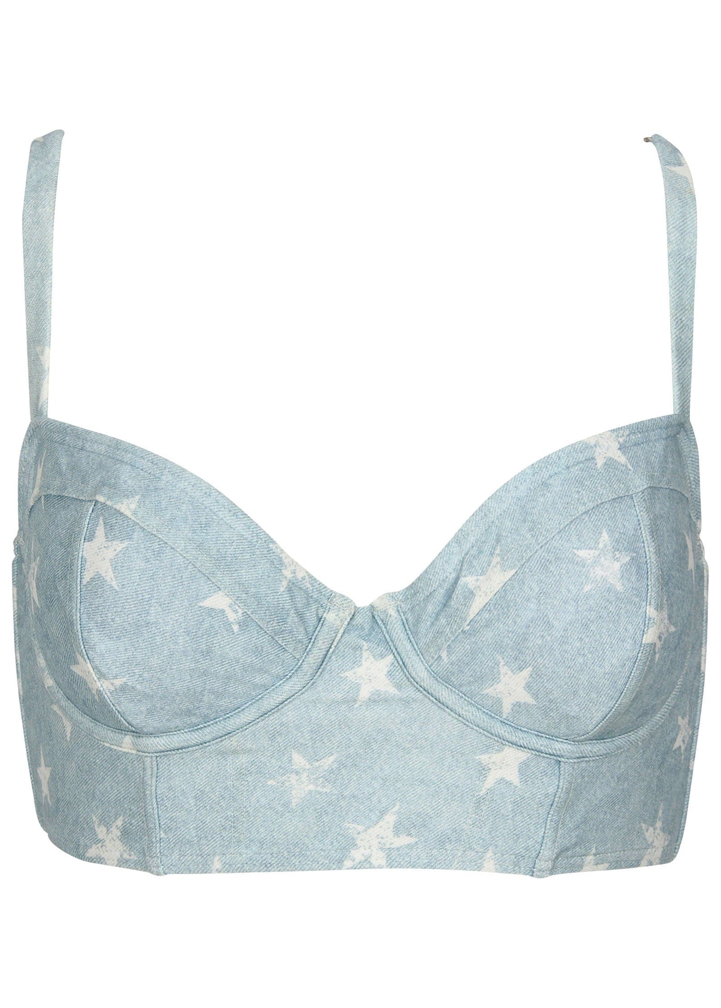 Denim Underwire Swim Top Denim Star | Venus Budget Friendly
