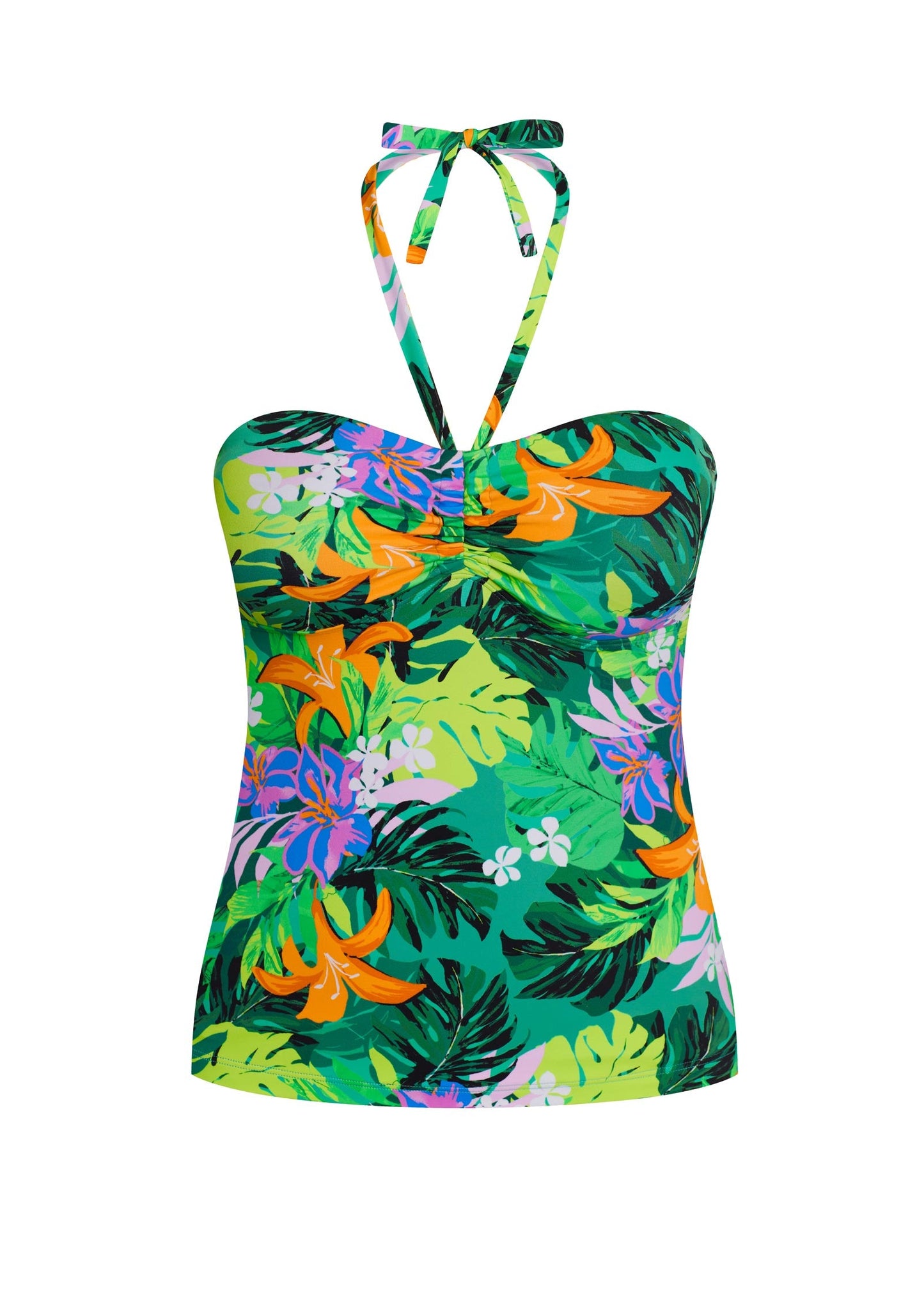 Halter Bandeau Tankini Top Jungle Collage | Venus Featured
