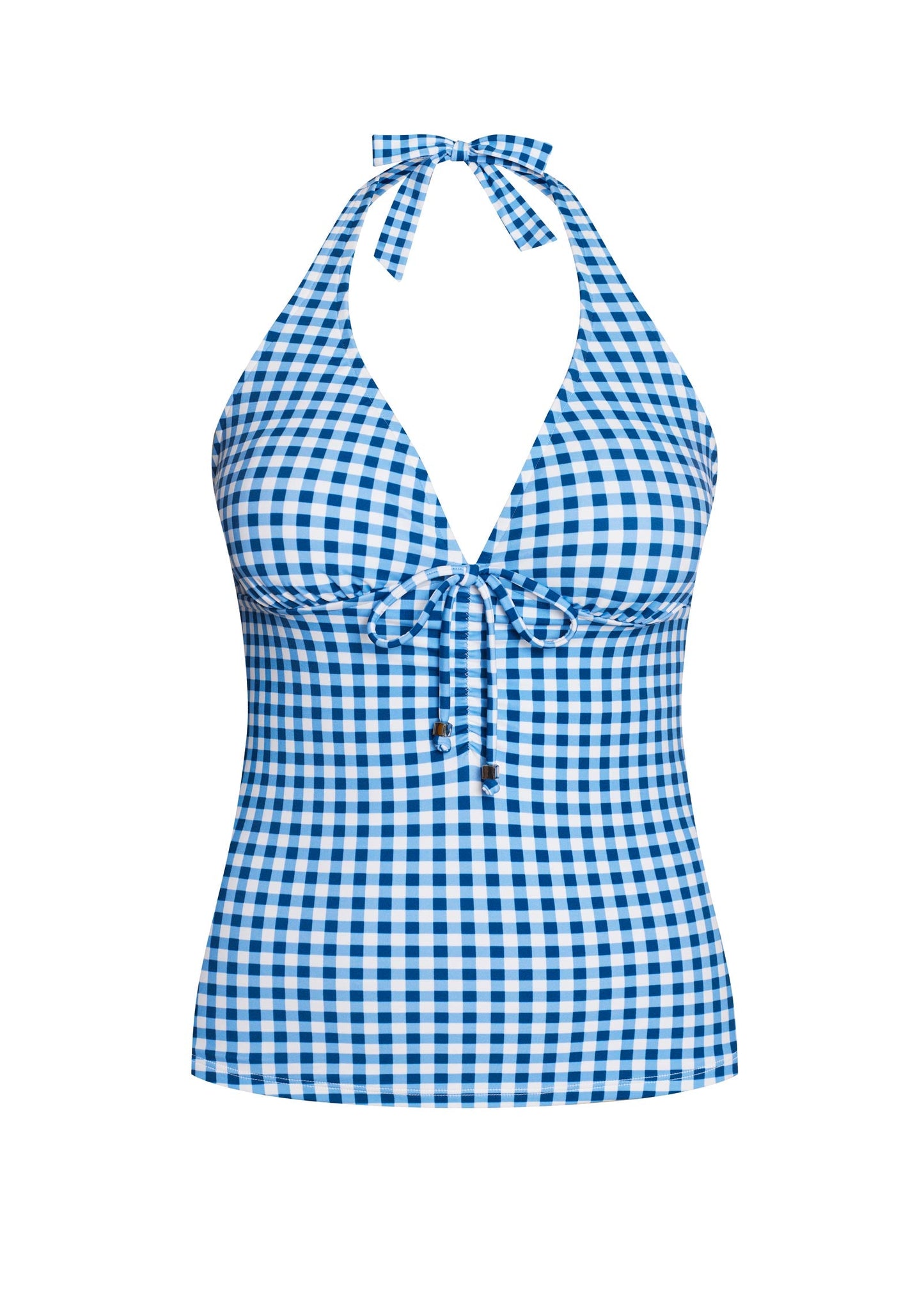Sicily Halter Tankini Top Blue Gingham | Venus Customer Favorite