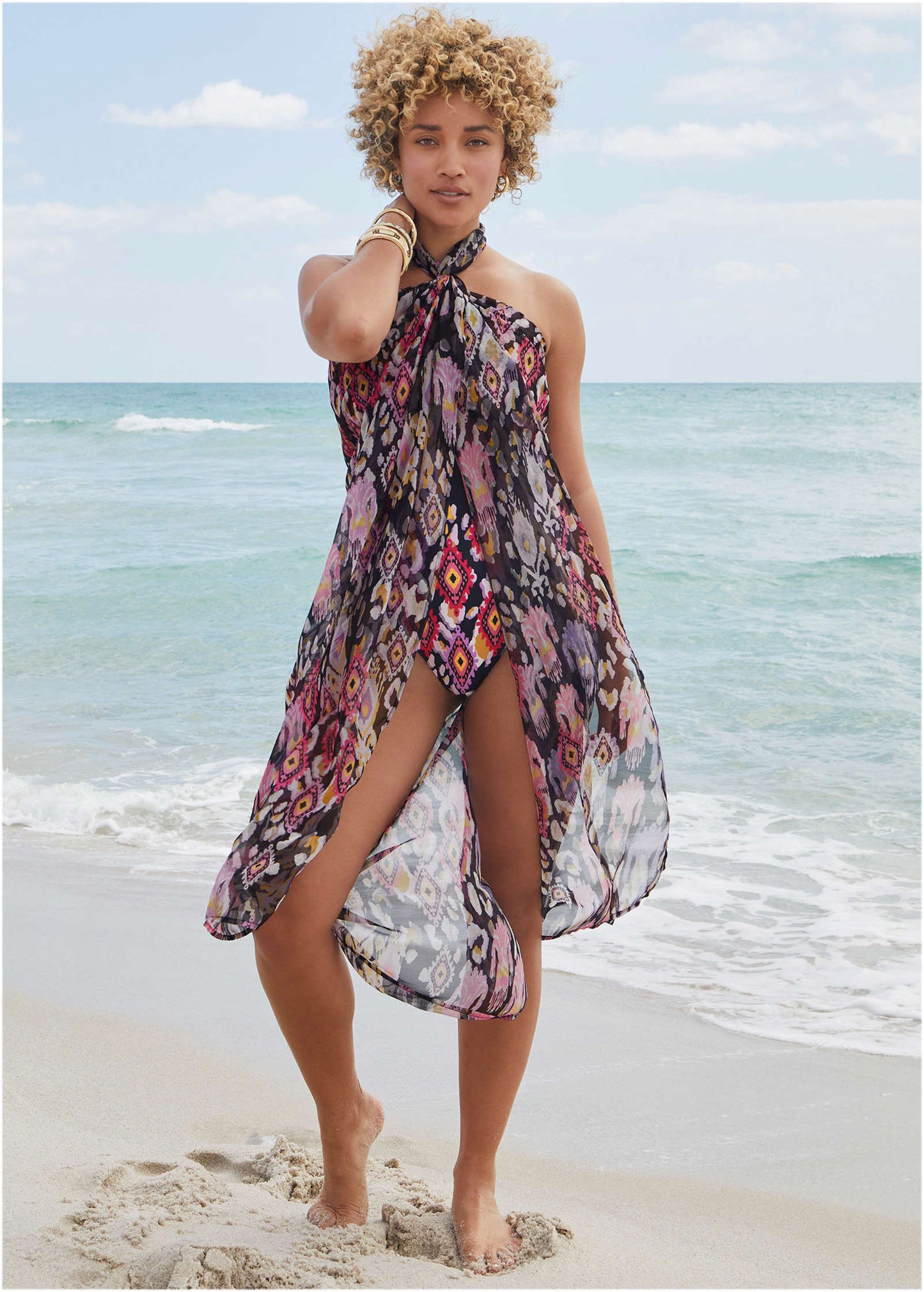 Pareo Cover-Up - Desert Ikat Black | Venus Best Seller