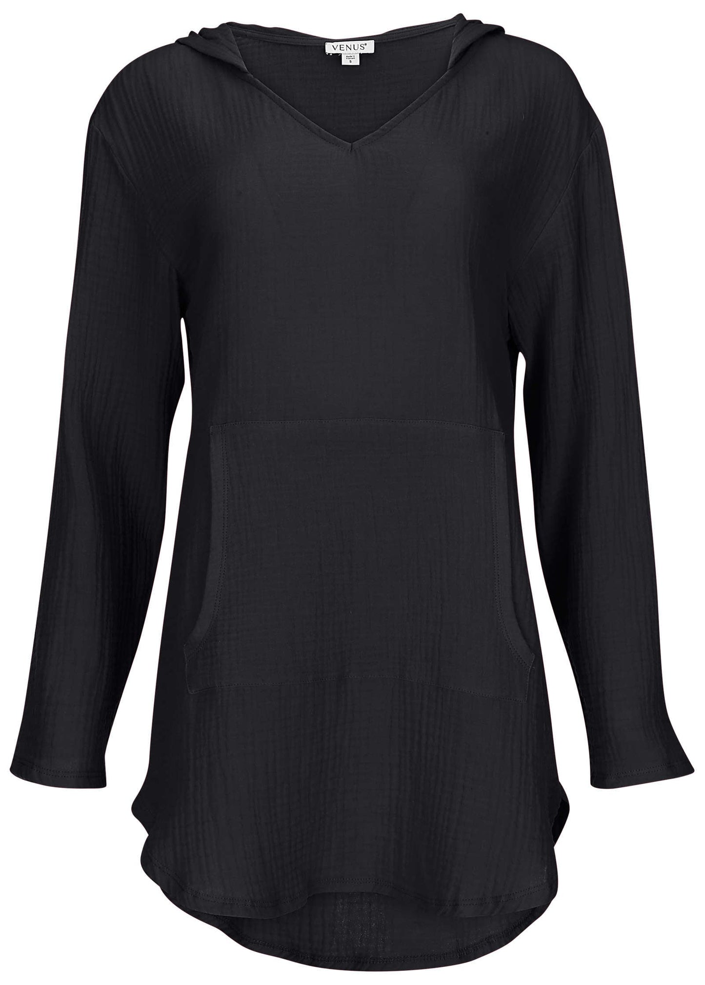 Pack And Go Hoodie - Jet Black | Venus Cost Saving
