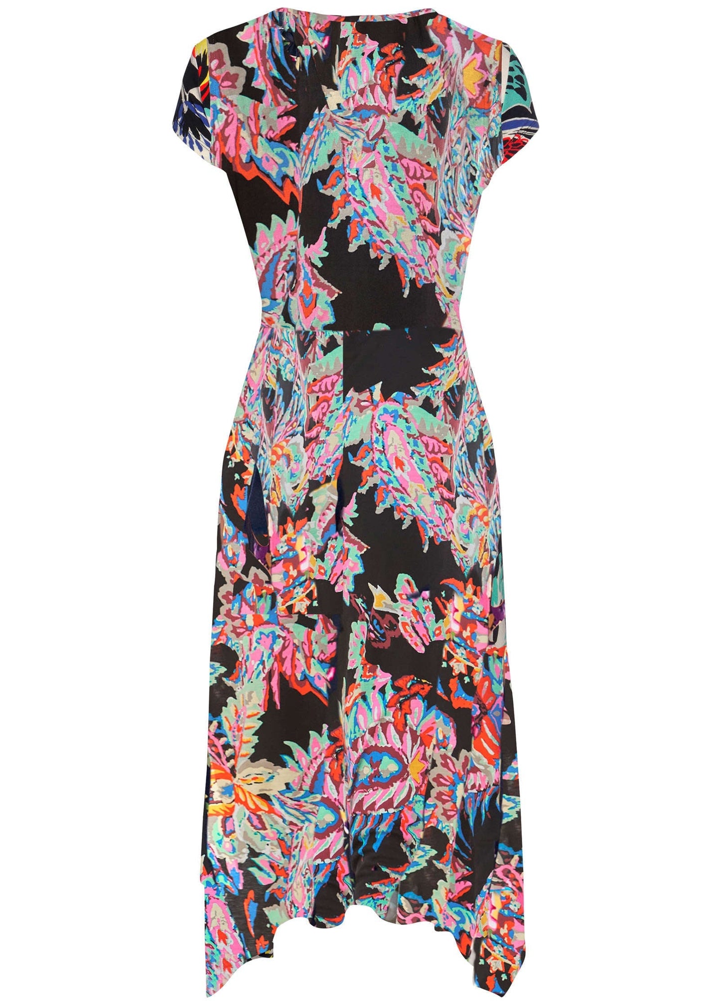 Floral Printed Dress - Black Multi | Venus Cost Saving