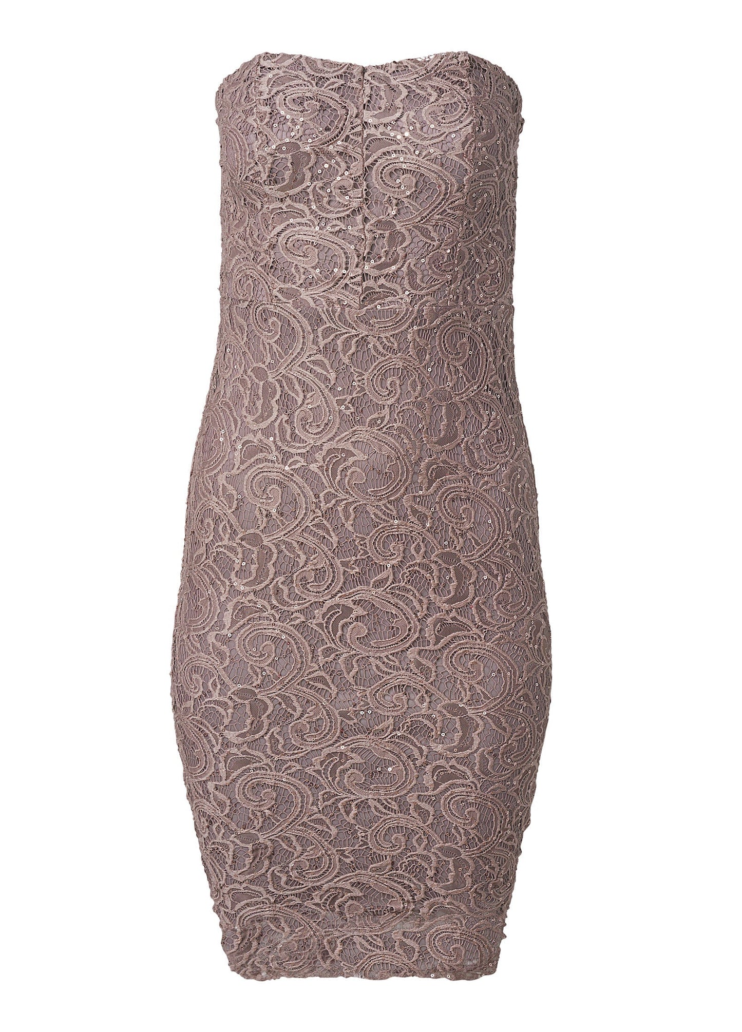 Strapless Lace Dress - Mocha | Venus Budget Friendly