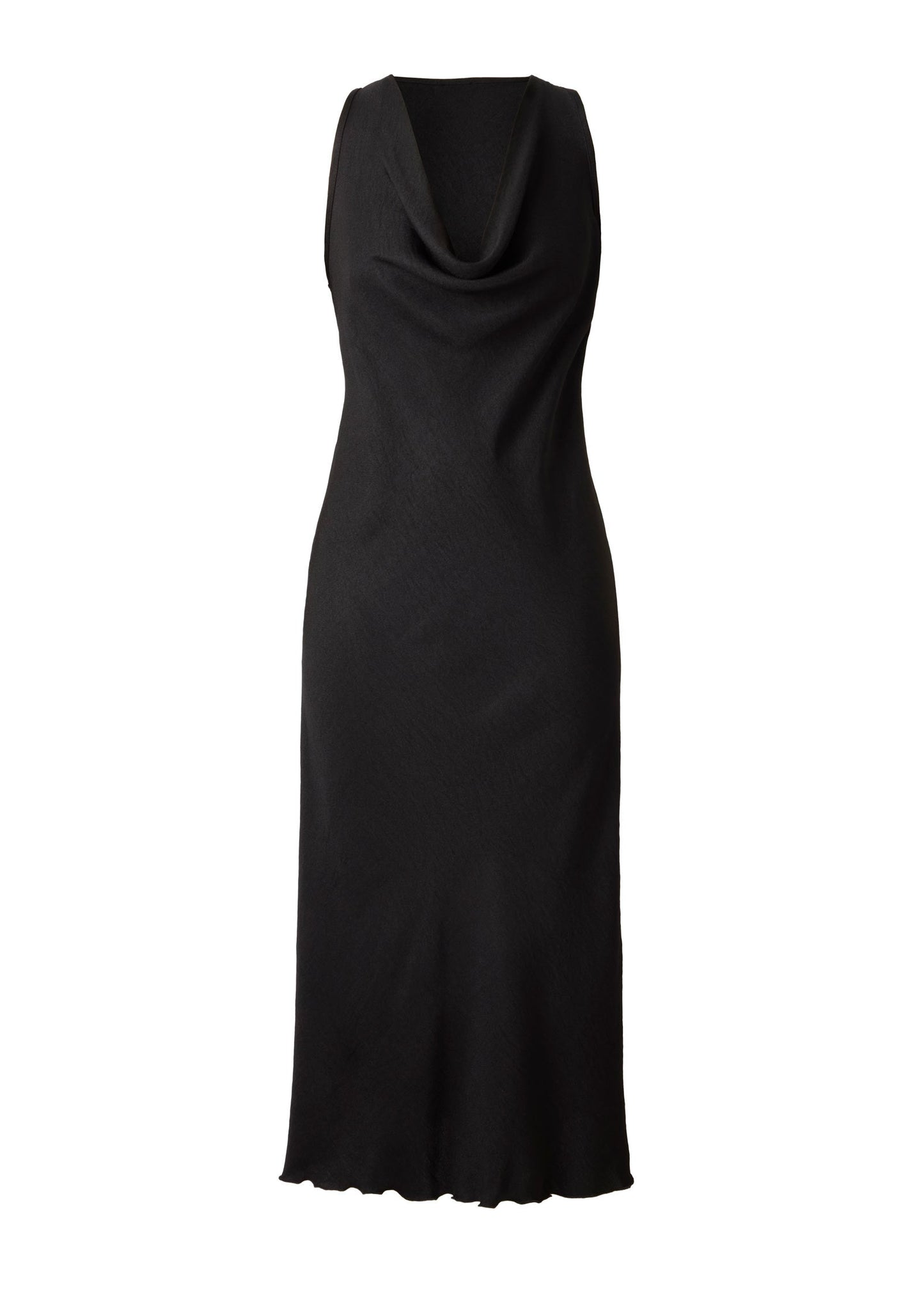 Woven Chambray Bias Maxi Dress Jet Black | Venus Customer Favorite