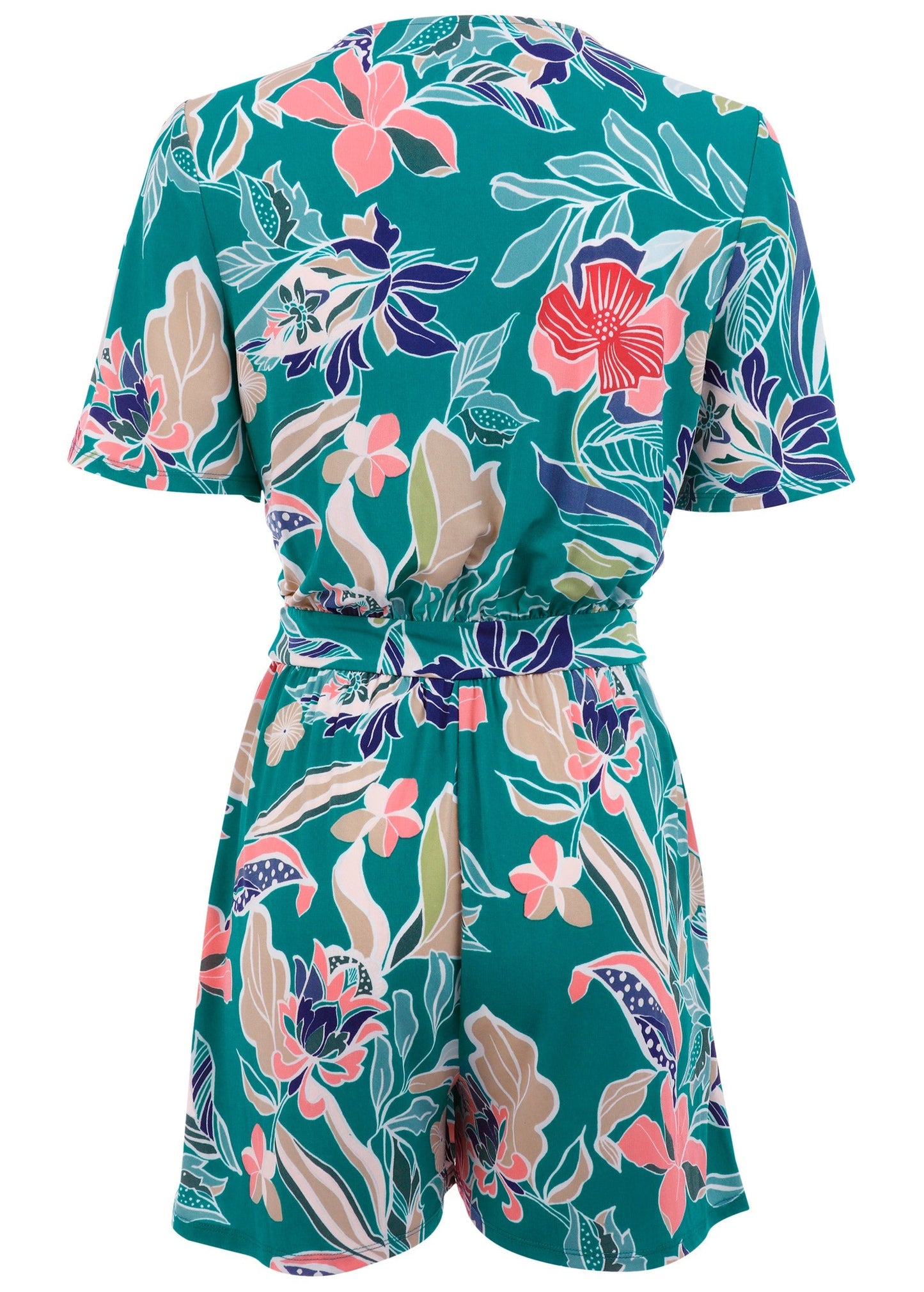 Tie Waist Romper - Paradise Floral | Venus Affordable