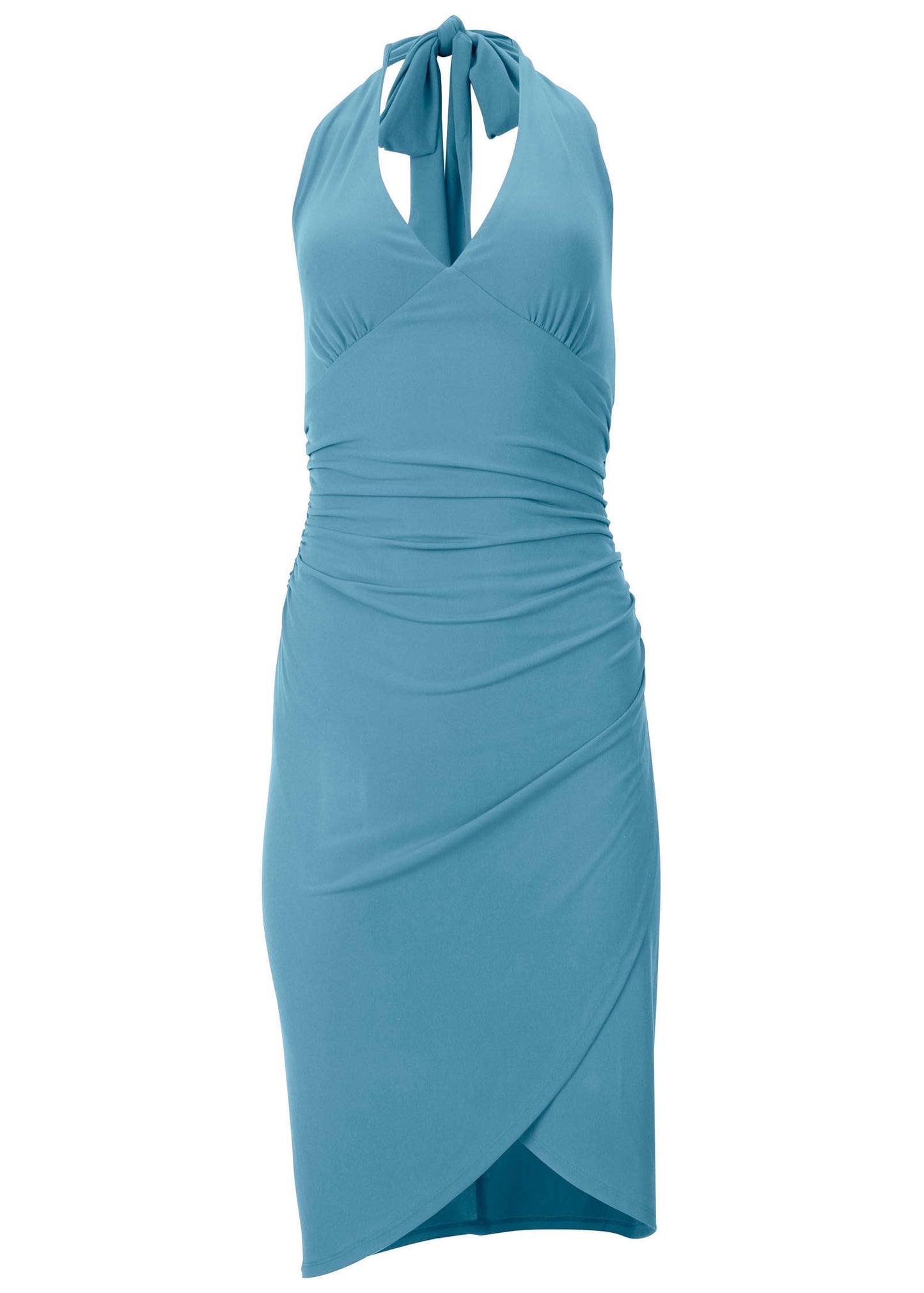 Halter Wrap Dress - Blue | Venus Best Seller