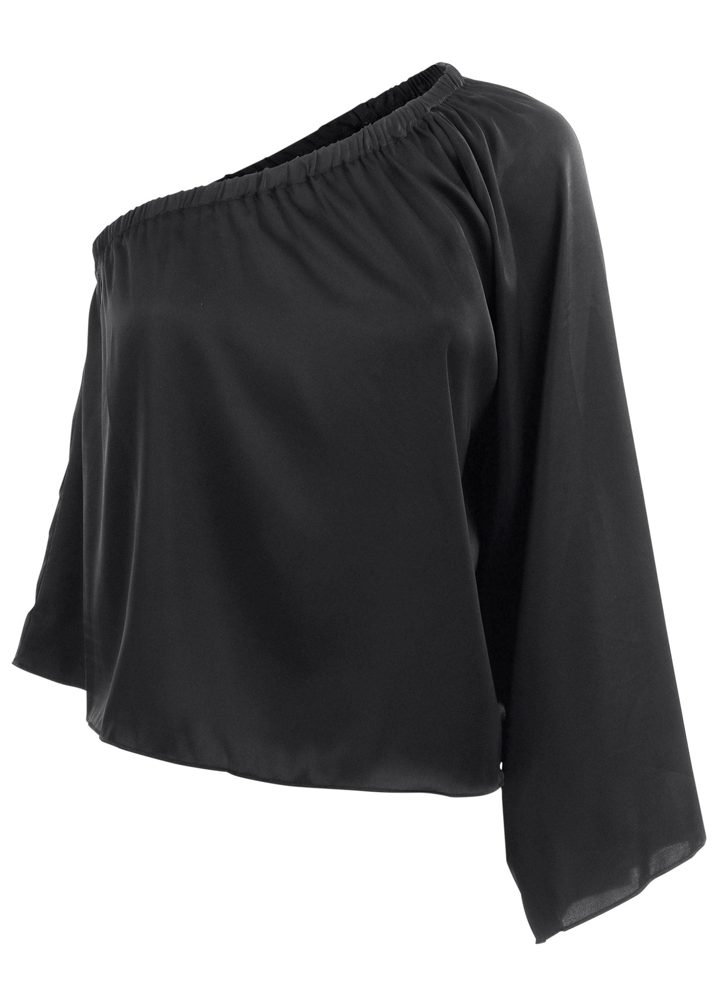 One Shoulder Top - Jet Black | Venus Featured