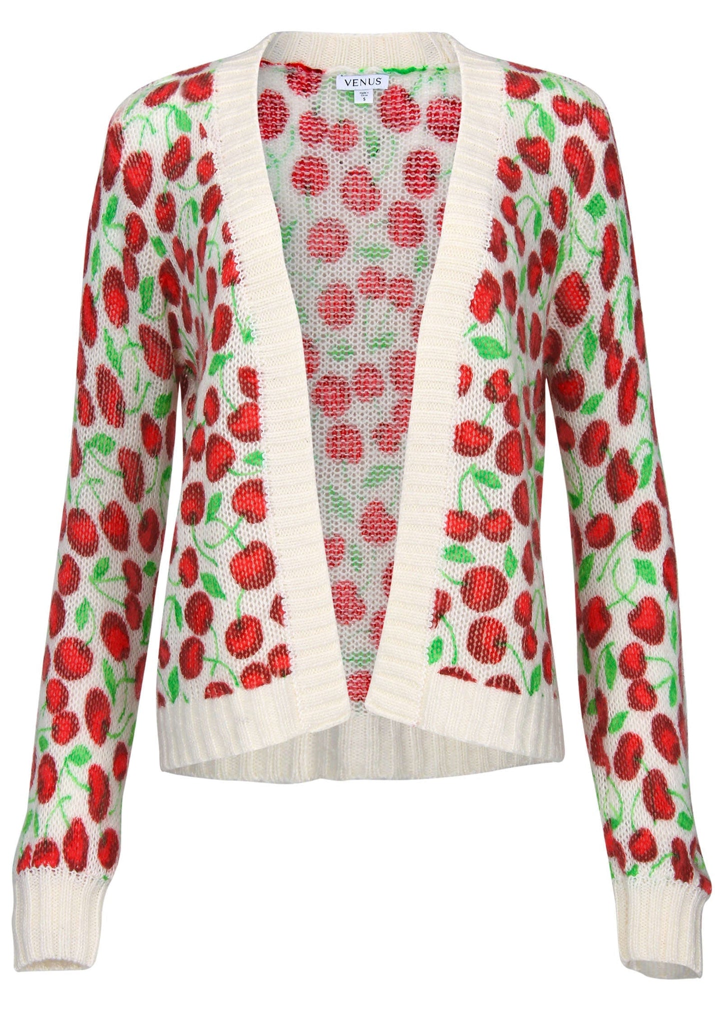 Cherry Print Cardigan - Wild Cherries All Over | Venus Featured