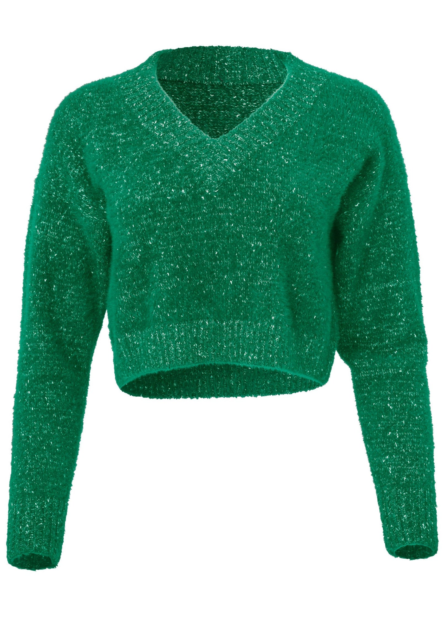 V-Neck Sweater - Emerald | Venus Value