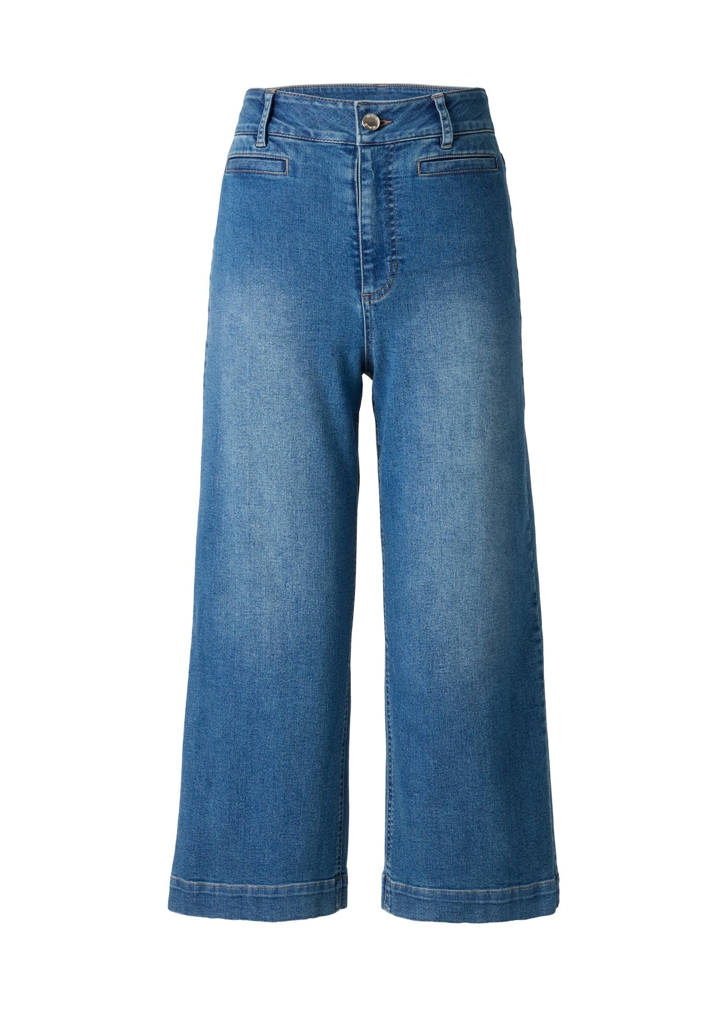 Sofia Wide Leg Crop Jean Medium Wash | Venus Best Seller