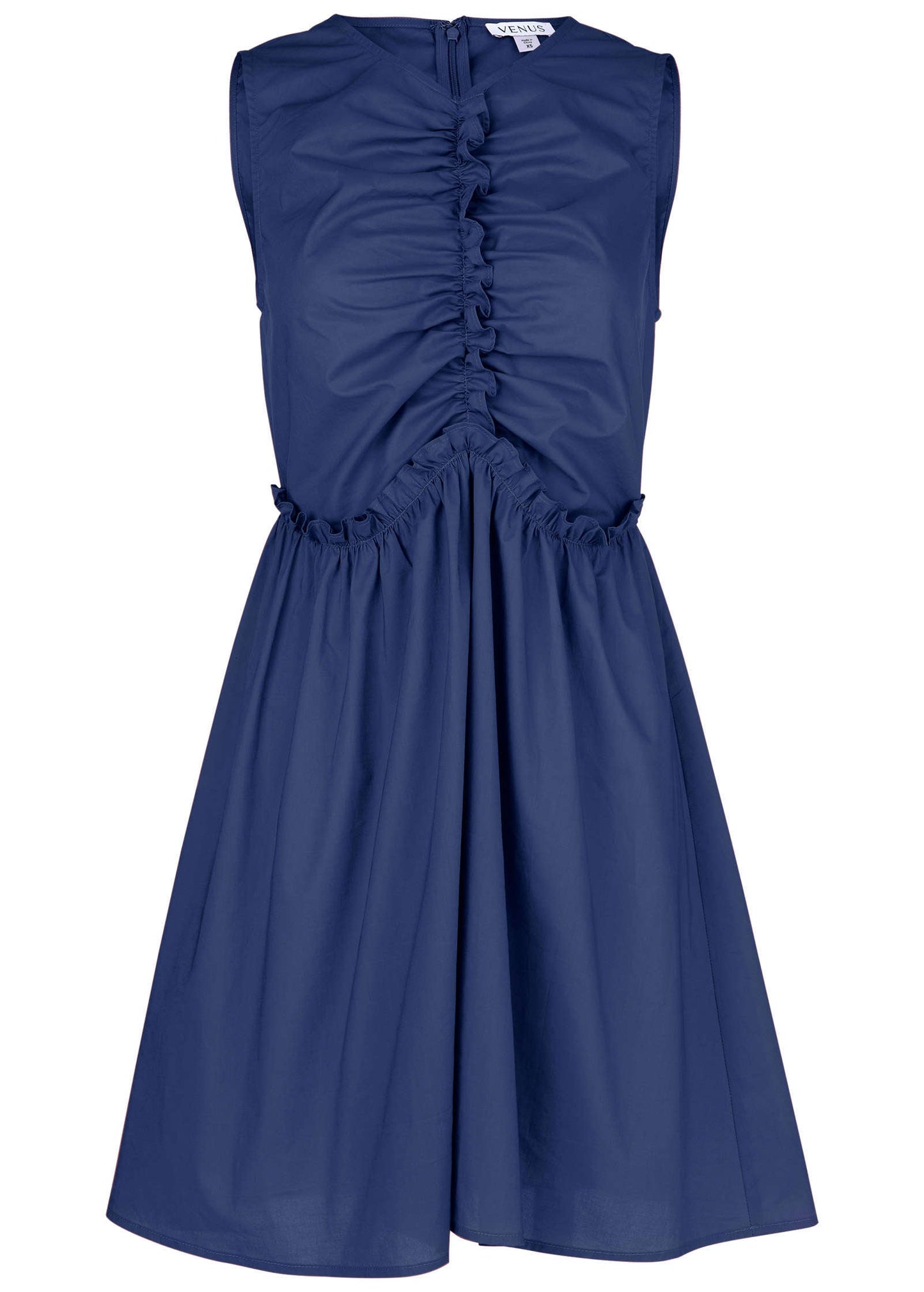 Ruched Sleeveless Mini - Dark Blue | Venus Best Seller
