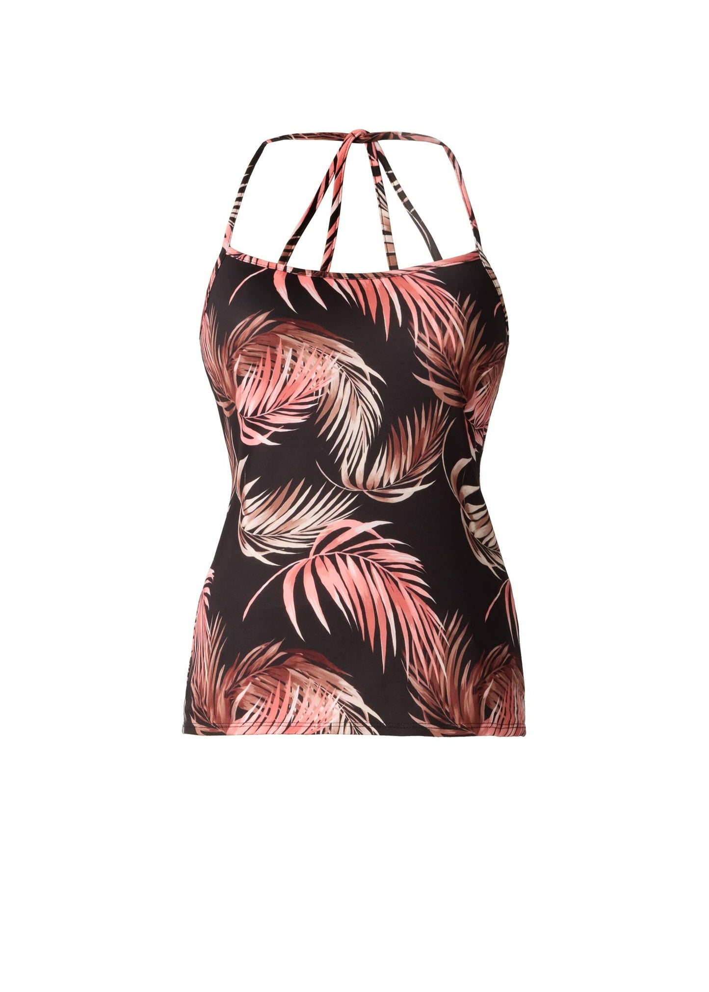 Back Detail Printed Tank Black Multi Floral | Venus Popular Choice