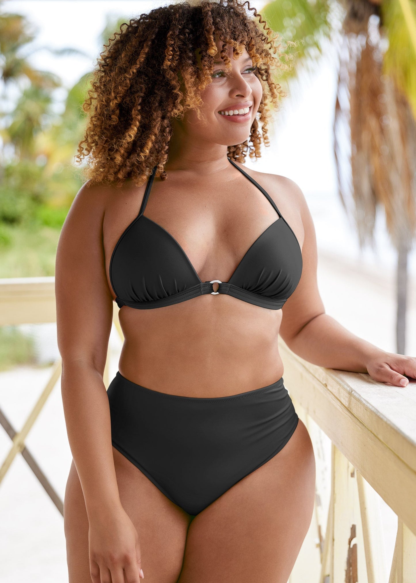 Santa Cruz Push-Up Triangle Top - Black Beauty | Venus Customer Favorite