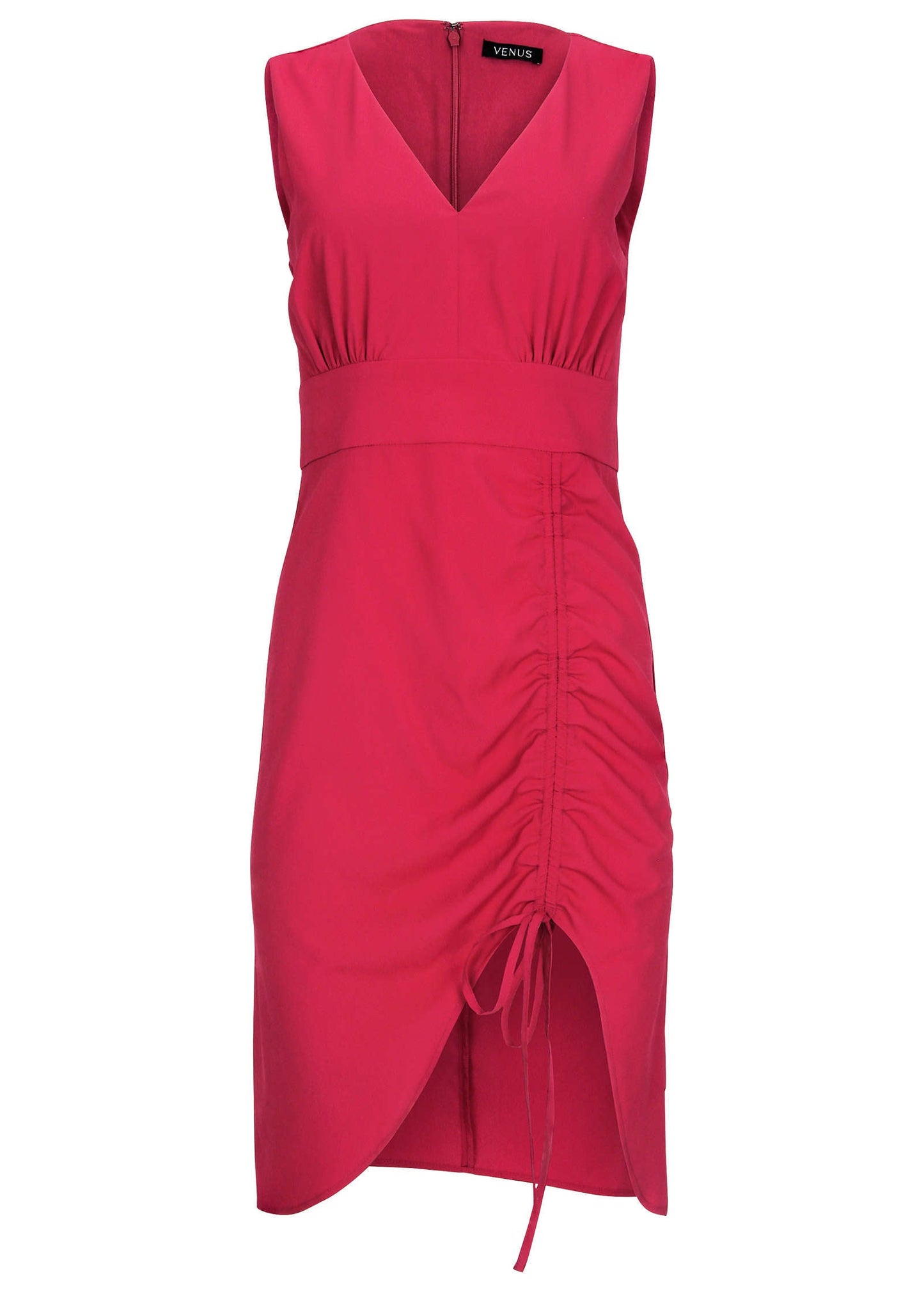 Ruched Side High Low Dress - Persian Red | Venus Best Seller