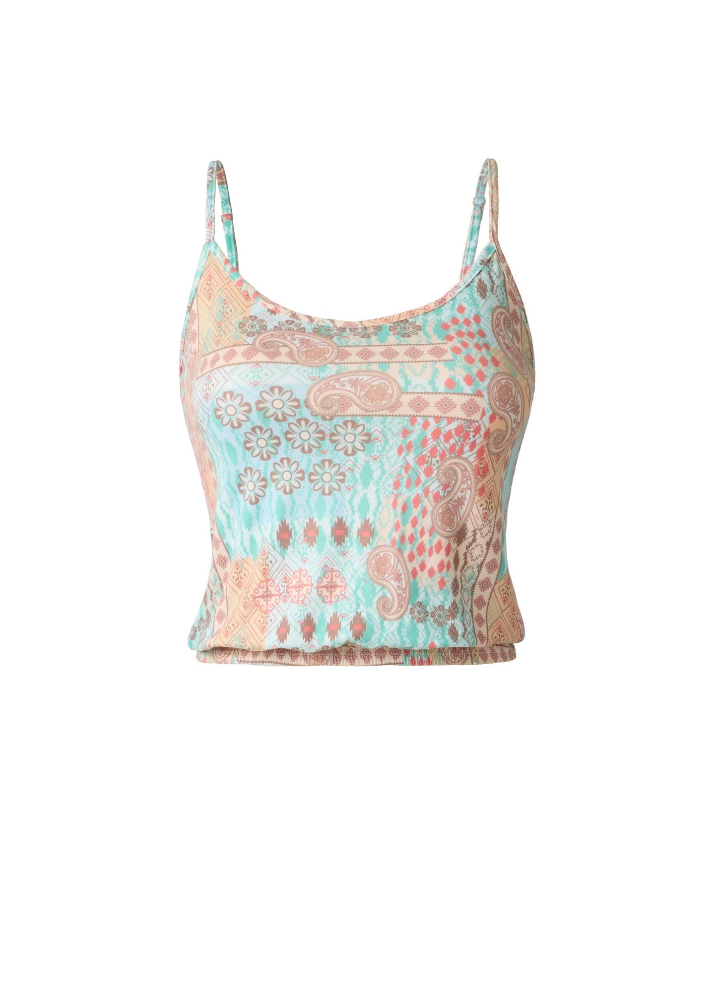 Paisley Print Tank Blue & Orange | Venus Limited Edition