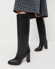 Loeffler Randall Women / Goldy Black Leather Tall Boot