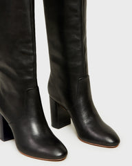 Loeffler Randall Women / Goldy Black Leather Tall Boot