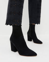 Loeffler Randall Women / Isla Black Suede Ankle Bootie