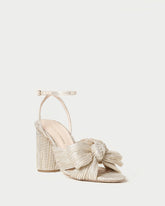 Loeffler Randall Women / Camellia Platinum Pleated Bow Heel