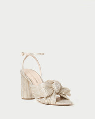 Loeffler Randall Women / Camellia Platinum Pleated Bow Heel