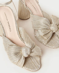 Loeffler Randall Women / Camellia Platinum Pleated Bow Heel