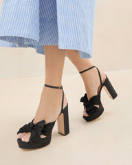 Loeffler Randall Women / Natalia Black Platform Bow Heel