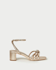 Loeffler Randall Women / Mikel Champagne Bow Mid-Heel Sandal