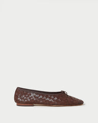 Loeffler Randall Women / Landry Chocolate Woven Ballet Flat