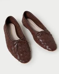 Loeffler Randall Women / Landry Chocolate Woven Ballet Flat