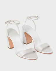 Loeffler Randall Women / Malia Cream Curved-Heel Sandal