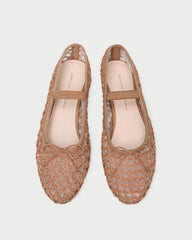 Loeffler Randall Women / Leonie Brown Crochet Ballet Flat
