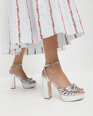 Loeffler Randall Women / Rivka Silver Knot Platform Sandal