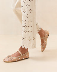 Loeffler Randall Women / Leonie Caramel/Crystal Ballet Flat