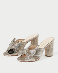 Loeffler Randall Women / Penny Champagne Pleated Bow Heel