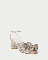 Loeffler Randall Women / Dahlia Champagne Pleated Bow Heel