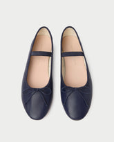 Loeffler Randall Women / Leonie Navy Leather Ballet Flat
