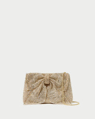 Loeffler Randall Women / Jolene Gold Diamanté Bow Clutch