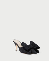 Loeffler Randall Women / Margot Black Moiré Bow Mule