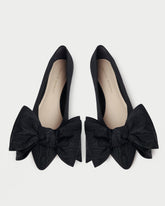 Loeffler Randall Women / Noa Black Moiré Bow Flat