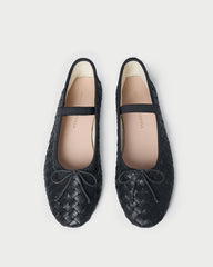 Loeffler Randall Women / Leonie Black Woven Ballet Flat