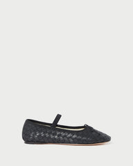 Loeffler Randall Women / Leonie Black Woven Ballet Flat