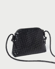 Loeffler Randall Women / Mallory Black Woven Leather Crossbody