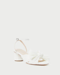 Loeffler Randall Women / Dahlia White Pleated Bow Heel