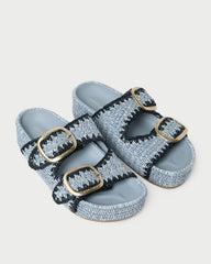Loeffler Randall Women / Theo Blue Two-Band Sandal